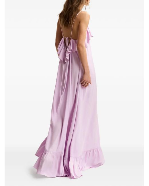 Essentiel Antwerp Pink Ruffled Tiered Dress