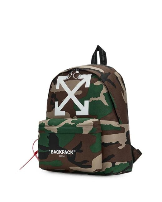 Off-White c/o Virgil Abloh Green Arrows Camouflage-Print Backpack for men