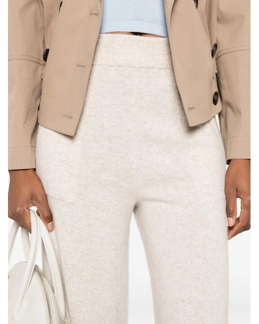 Bompard White Wide-Leg Trousers