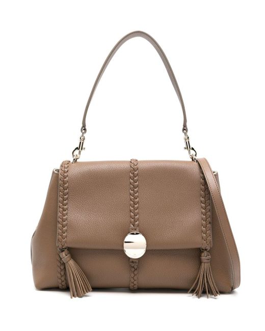Chloé Brown Medium Penelope Leather Shoulder Bag