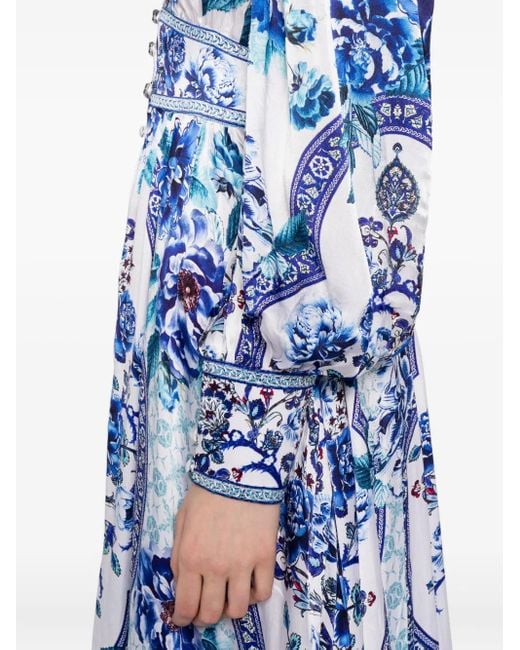 Camilla Blue Kleid mit Knöpfen