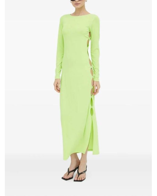 Résumé Green Side Cutout Dress