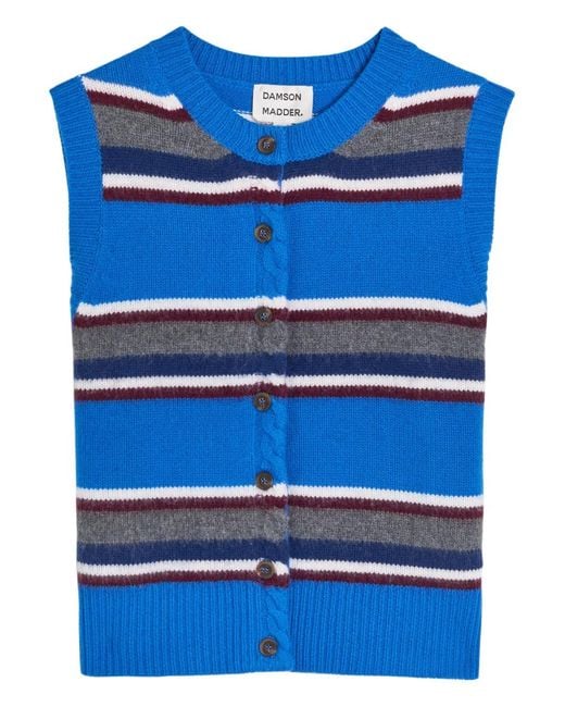 Chaleco Sofie A Rayas Damson Madder de color Blue