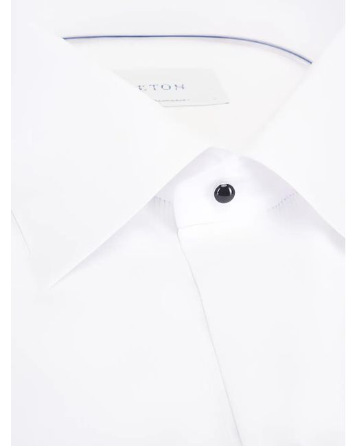 Eton of Sweden White Plissé Pocket Shirt for men