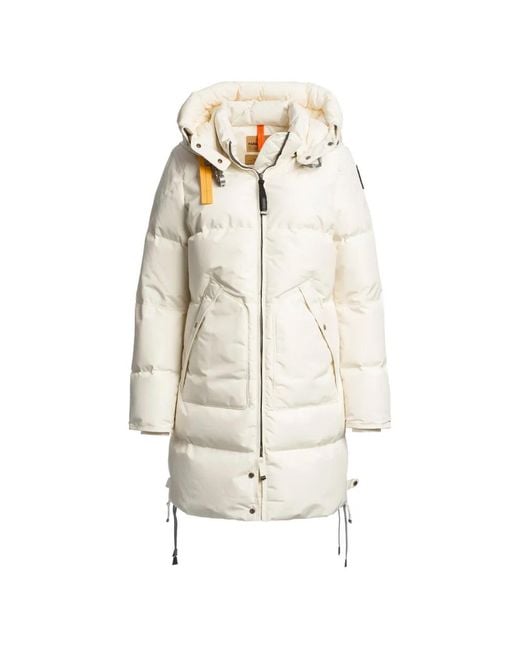 Parajumpers White Long Bear Coat