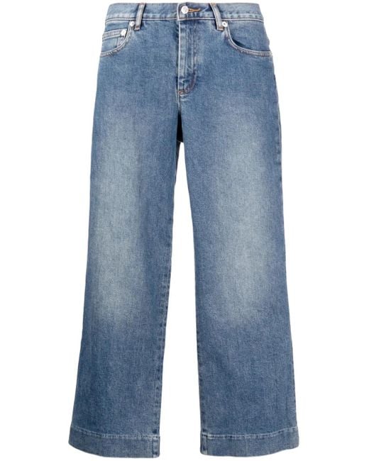 Jeans Crop Sailor di A.P.C. in Blue