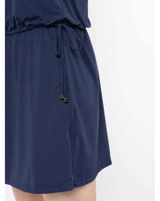Lygia & Nanny Blue Shiva Tie-Fastening Mini Dress