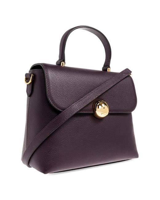Furla Purple Moonlight Leather Tote Bag