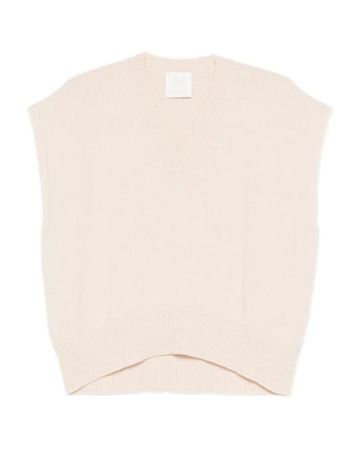Gilet Con Scollo A V di Marella in Natural
