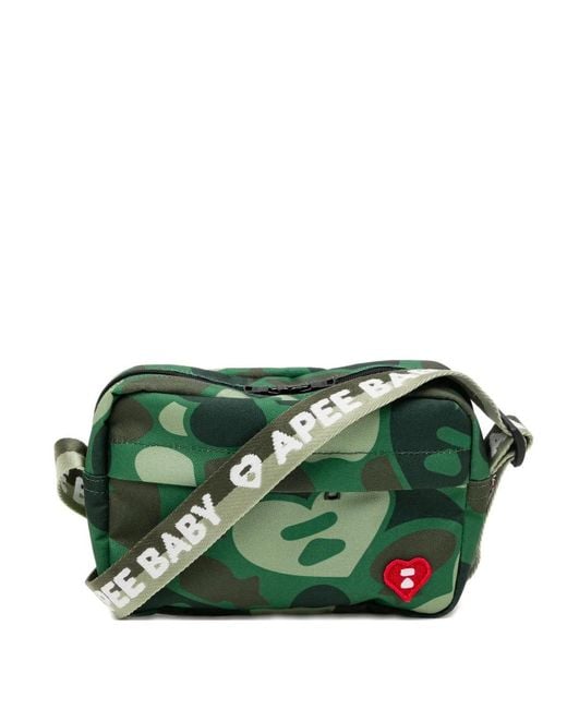 AAPE BY A BATHING AP Green Camo Mini Bag