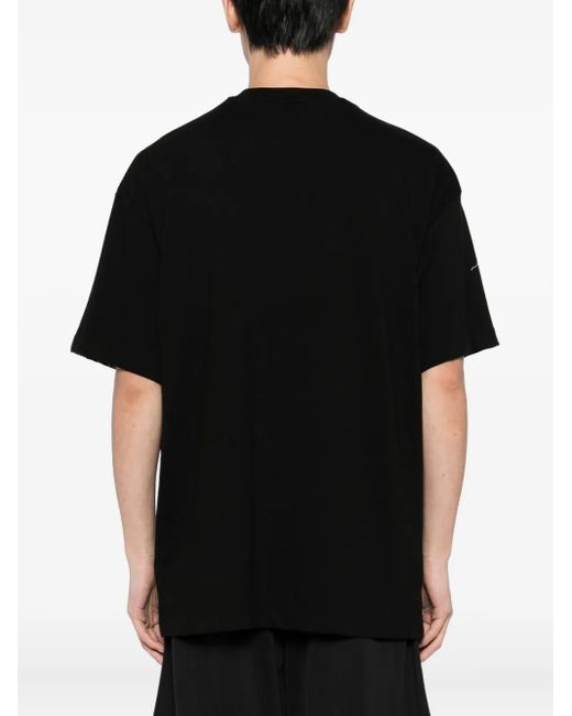 HUGO Black Graphic-Printed T-Shirt for men