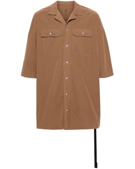 Rick Owens Overhemd Van Biologisch Katoen in het Brown voor heren