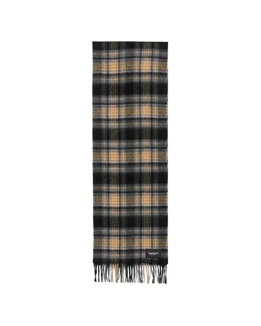 Carhartt Black Parson Check-Pattern Scarf