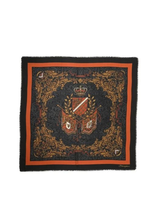 Sciarpa Con Frange di Dolce & Gabbana in Brown da Uomo