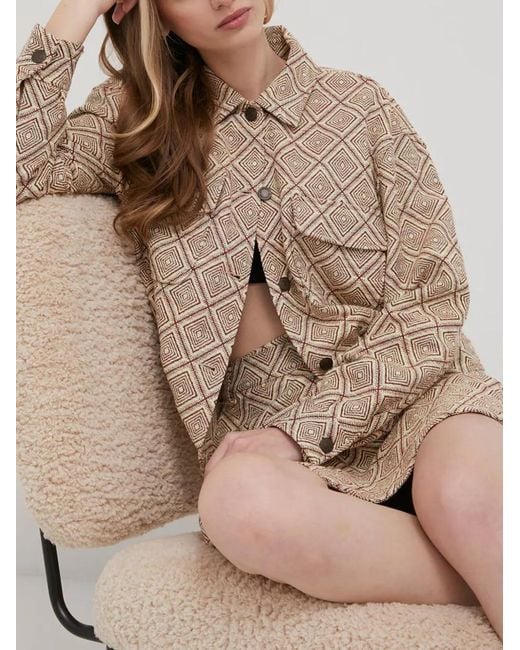 Samsøe & Samsøe Natural Patterned Buttoned Jacket