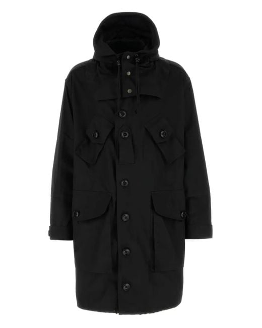 Abrigo con capucha y múltiples bolsillos Maison Margiela de hombre de color Black
