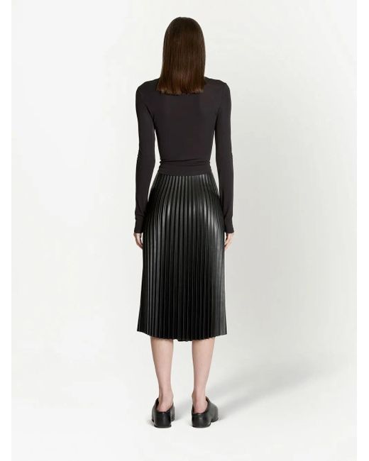 Proenza Schouler Black Cropped Cut-Out Drawstring Top