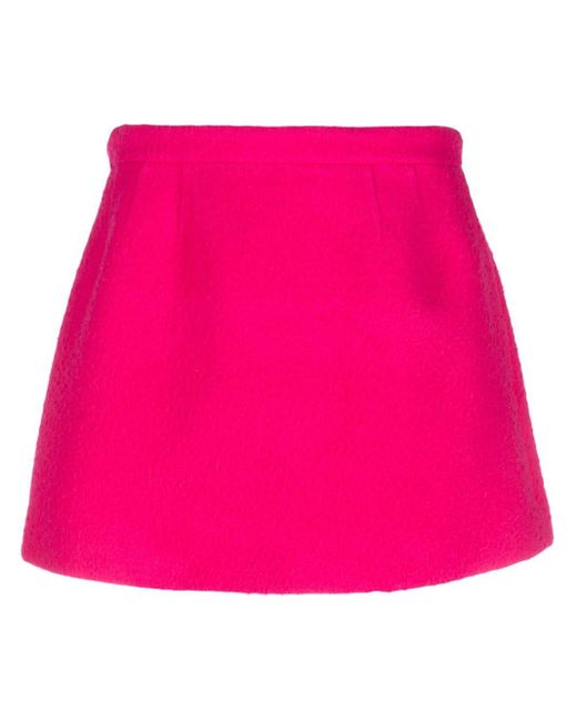 RED Valentino Pink A-line Virgin Wool Mini Skirt