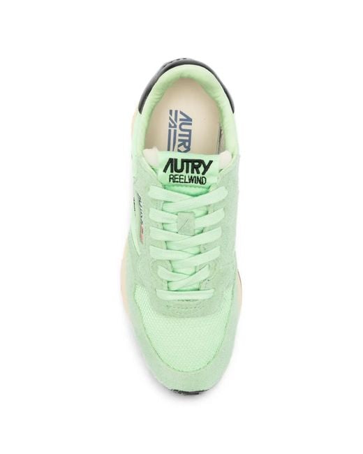 Autry Green Reelwind Lace-Up Sneakers