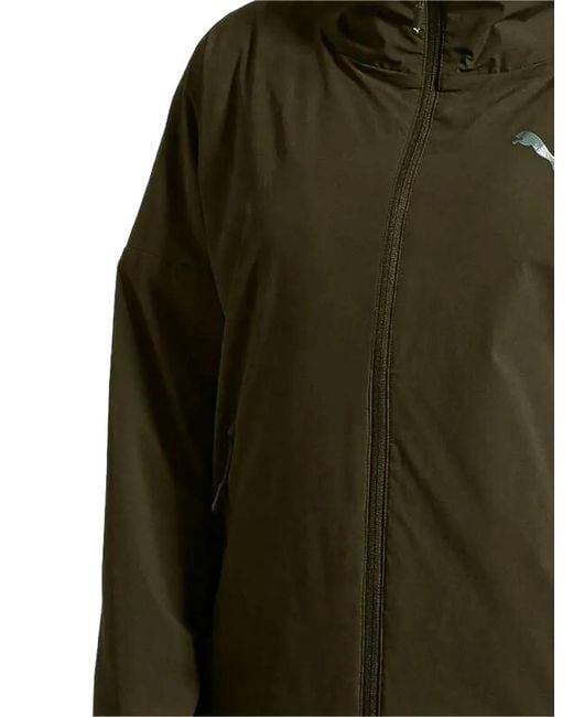 PUMA Green Logo-Detail Jacket