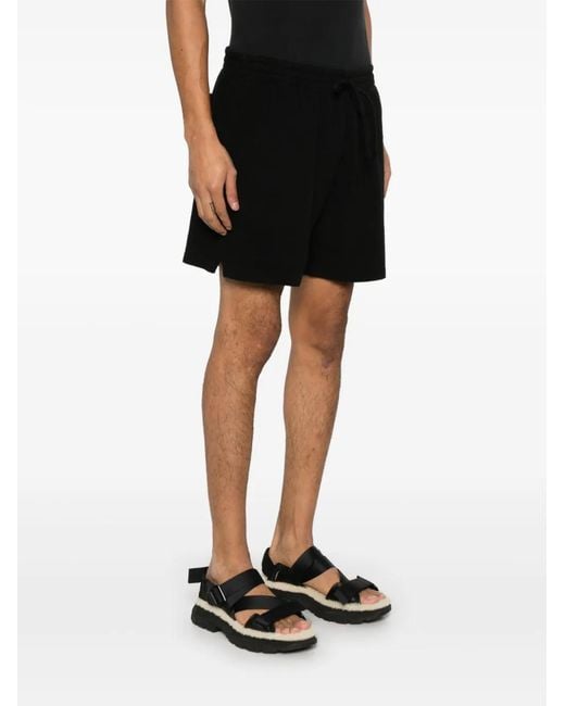 Represent Black Waffle Shorts for men