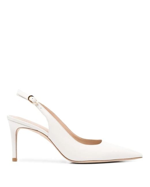 Stuart Weitzman White 75Mm Stuart Power Pumps