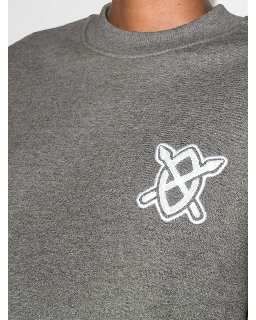 Daily Paper Gray Hovvie Logo-Embroidered Sweatshirt
