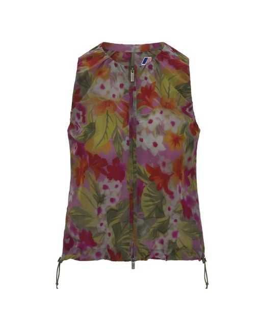 K-Way Green Alize Floral-Print Shirt