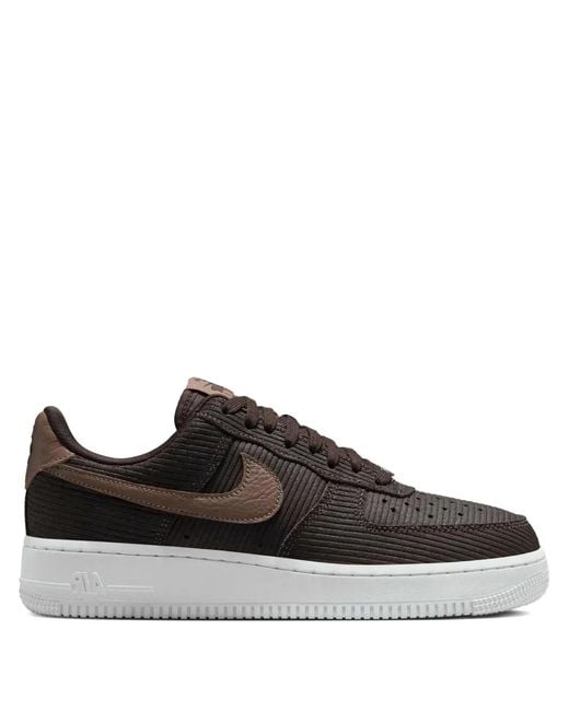 Nike Brown Air Force 1 '07 Corduroy-Effect Sneakers