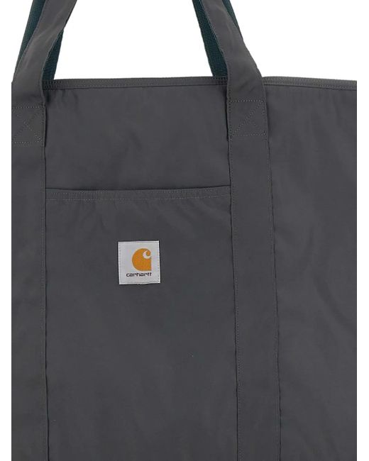 Carhartt Black Large Logo-Patch Tote Bag