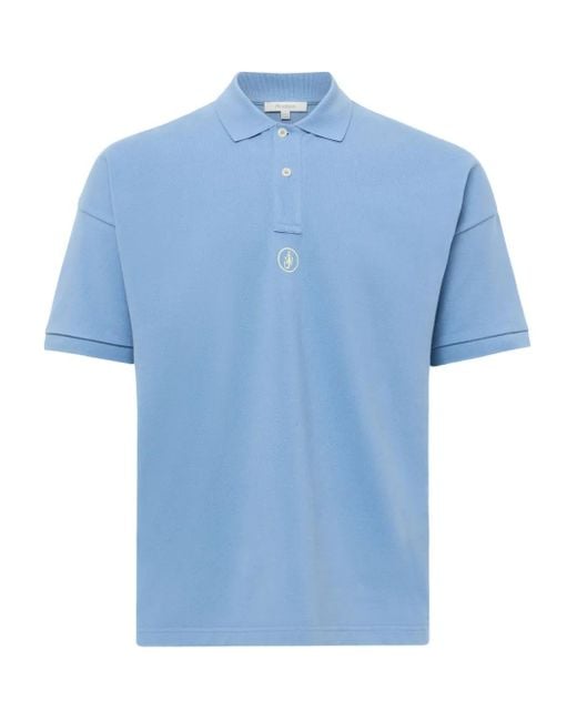 J.W. Anderson Poloshirt mit Logo-Stickerei in Blue für Herren