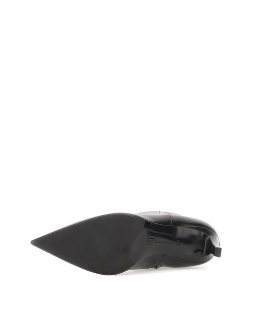 Sergio Levantesi Black Pointed-Toe Ankle Boots