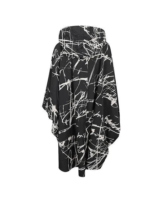 Moyuru Black Veste Imprimée À Capuche