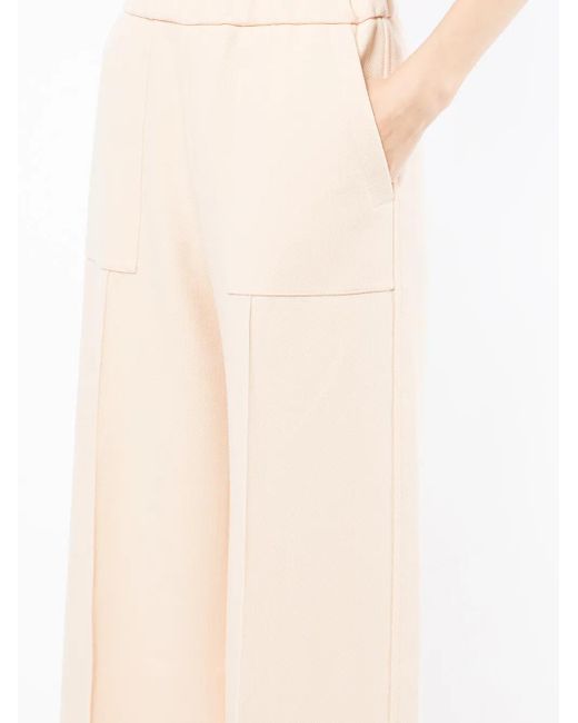Jil Sander Natural Wide-Leg Wool Trousers