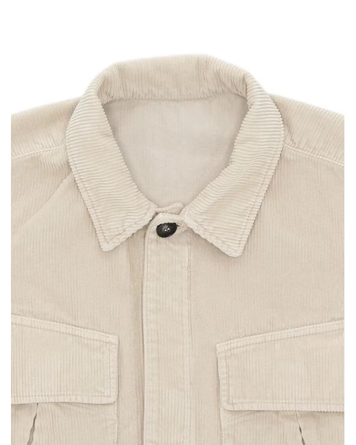 Fortela Natural Short Corduroy Pocket Overshirt for men