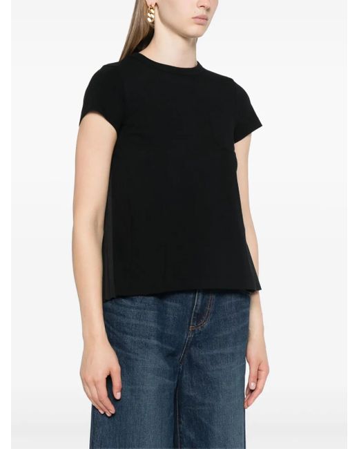 Sacai Black Cotton T-shirt