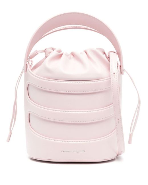 Alexander McQueen Pink The Rise Bucket Bag