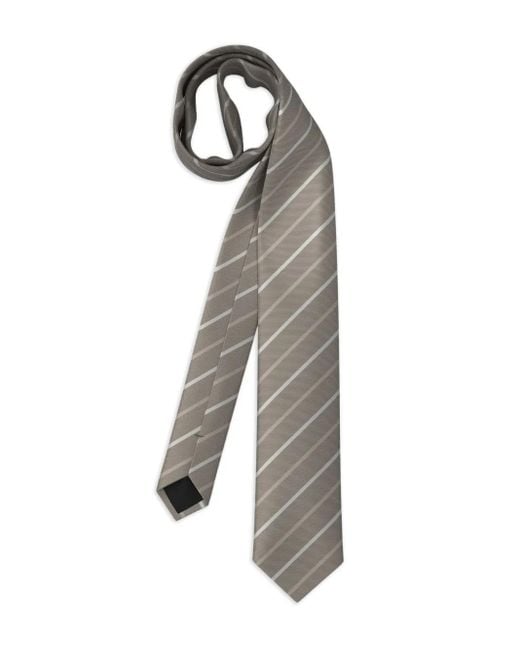 Boss White Striped Tie for men