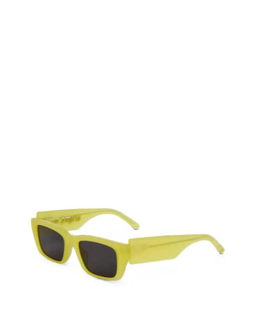Palm Angels Green Rectangle-Frame Sunglasses