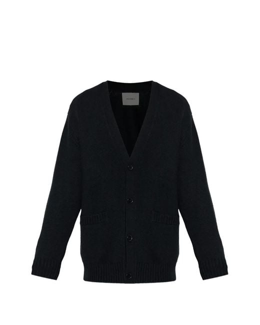 Lisa Yang Blue Wilson Pocket Button Cardigan for men