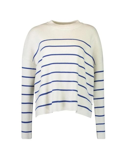La Ligne White Leo Striped Sweater