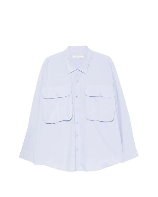 sunflower White Flap-Pocket Shirt for men
