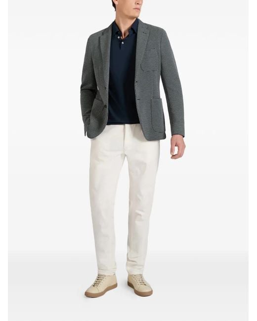 Slowear White Buttoned Trousers for men