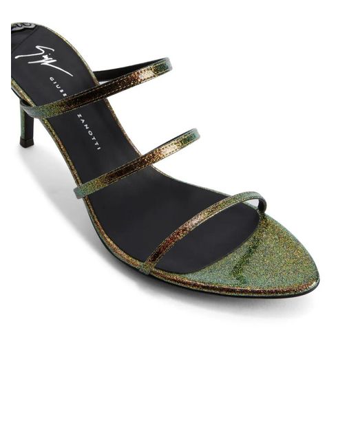 Giuseppe Zanotti Metallic Alimha 70Mm Leather Sandals