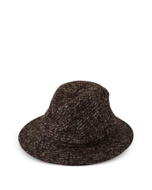 Dolce & Gabbana Brown Tweed-Design Fedora Hat