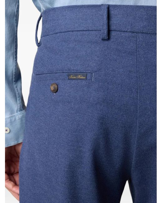 Brooks Brothers Blue Flannel Chino Trousers for men
