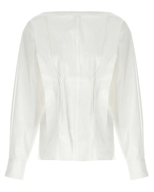 Khaite White Wenley Blouse