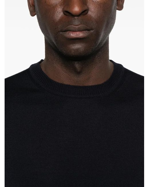 Emporio Armani Black Crew-Neck Sweater for men