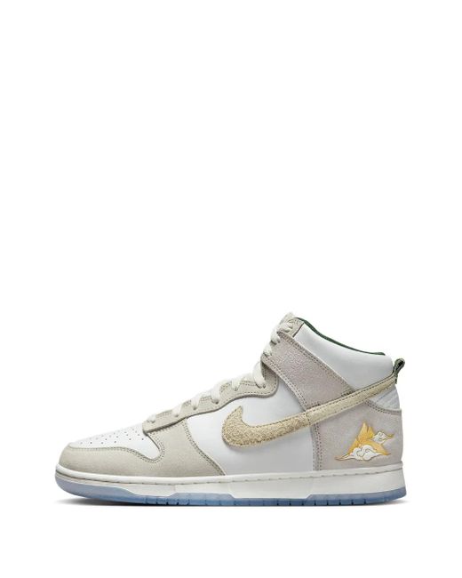 Baskets Dunk High En Cuir Nike pour homme en coloris White