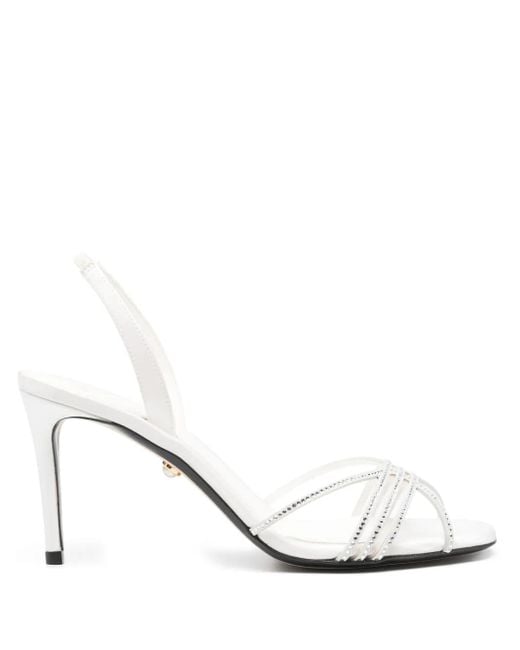 ALEVI ビジュー サンダル White
